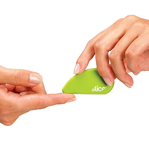 Slice 00200 Safety Cutter, Microscopic Ceramic Blade, Cuts Paper & Coupons, Finger Safe, Green, 48 Pack