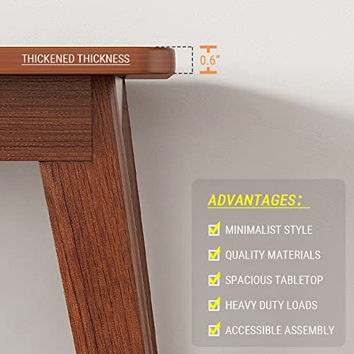 NELYE Extra Long Desk with Bookshelf - 71 Inches Home Office Work Study Table