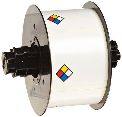 Brady B30-244-595-NFPA 100' Length x 2.250" Width, B-595 Indoor/Outdoor Vinyl, White BBP31 Pre-Printed Right-To-Know Chemical Labels Tape, 365 per Roll