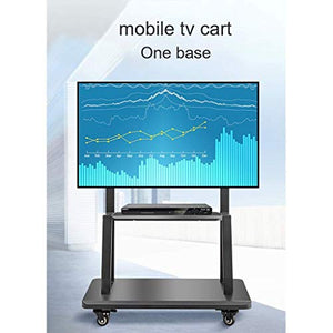 YokIma Mobile TV Stand for 55-80 Inches Screen with Rolling Wheels and Height Adjustment