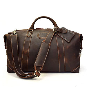 YKBTP Handmade Retro Business Large-Capacity Handbag Business Travel Bag Luggage Bag Men (Color : B, Size : 50 * 30 * 24cm)