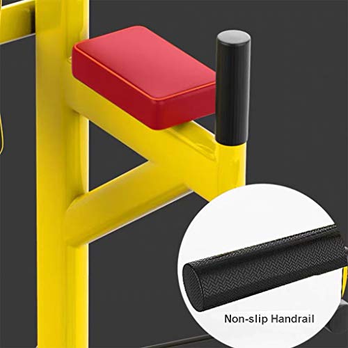 Fitness equipment Pull-up Bars Free Standing Stand Dip Station Power Tower Pull-up Bar Strength Training for Home Gym 990 Weight Capacity (Size : C-Yellow)
