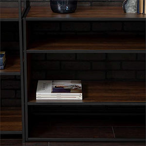 3-Piece Rustic Bookcase Set - Dark Walnut