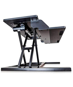 Stand Up Desk Store Power Pro Electric Adjustable Height Two Tier Standing Desk Converter (Black, 36" Wide)