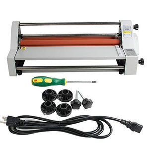 Enshey Lamination Machine Thermal Hot/Cold 17'' Roll Laminator Single& Dual Sided Laminating Machine, 2 Laminating Mold (Single or Double) for 17.71" (450mm) A2+ Manual Automatic Integration
