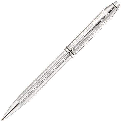 Cross Townsend, Platinum, Ballpoint Pen, with Diamond Pattern Engraving (AT0042-1)