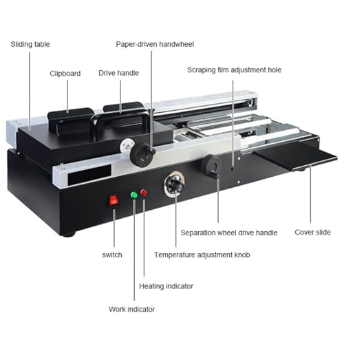Wireless Glue Book Binding Machine, 1200W Hot Melt Glue, 40mm Thickness, 32cm Binding Length