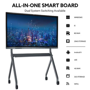 EUNIVON 86'' 4K UHD Smart Whiteboard with Touch Screen - Interactive Whiteboard for Classroom and Business