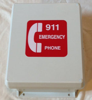 Outdoor Emergency Phone - 911 Only Emergency Land Line Phone System - Weatherproof Call Box