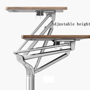 MaGiLL Pneumatic Height Adjustable Sit-Stand Mobile Laptop Computer Desk Cart