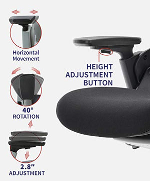 CLATINA Swivel Executive Office Chair with 3D Armrest and Lumbar Support