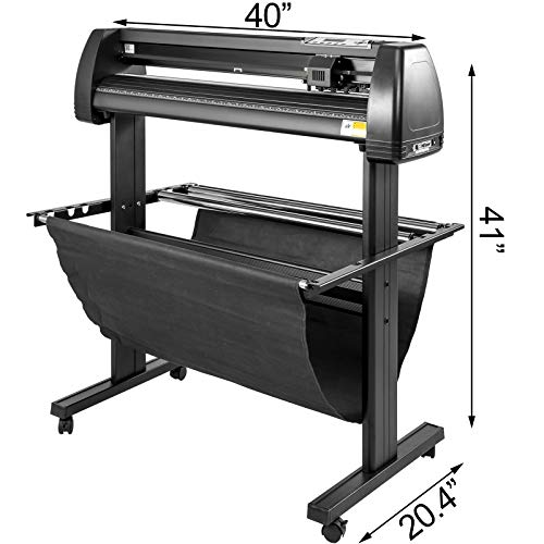 VEVOR Vinyl Cutter 34Inch Bundle, Vinyl Cutter Machine Manual Vinyl Printer LCD Display Plotter Cutter Sign Cutting with Signmaster Software for Design and Cut,with Supplies, Tools PC ONLY