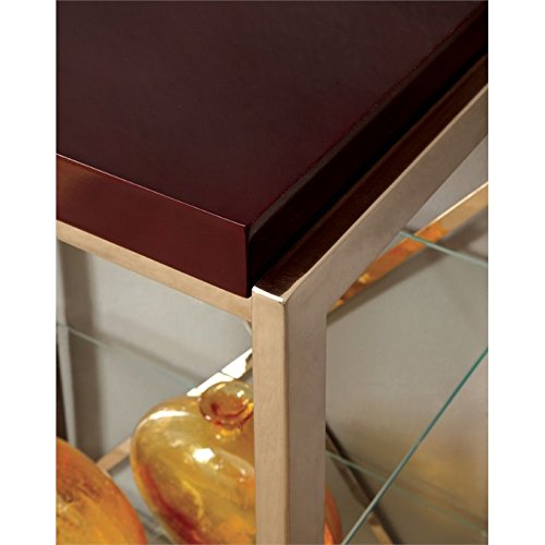 Furniture of America Ruptin 4 Shelf Metal Bookcase in Gold