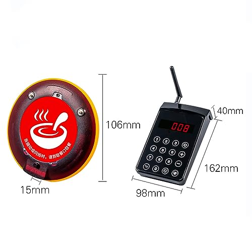 ROLTIN Wireless Food Pager for Commercial Catering - Western Restaurant Vibrating Queue Pager - Contactless Queuing for Restaurants, Banks, Coffee Shops