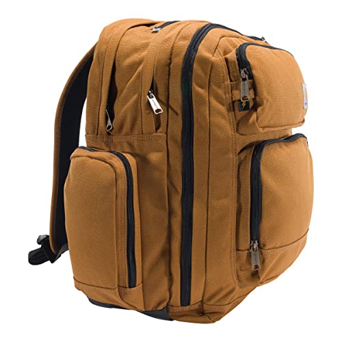 Carhartt Force Pro Backpack 17-Inch Laptop Sleeve and Portable Charger Compartment, Brown, One Size