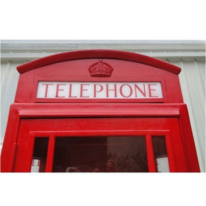 The Kings Bay Red British London Cast Aluminum Iron Telephone Phone Booth Replica English