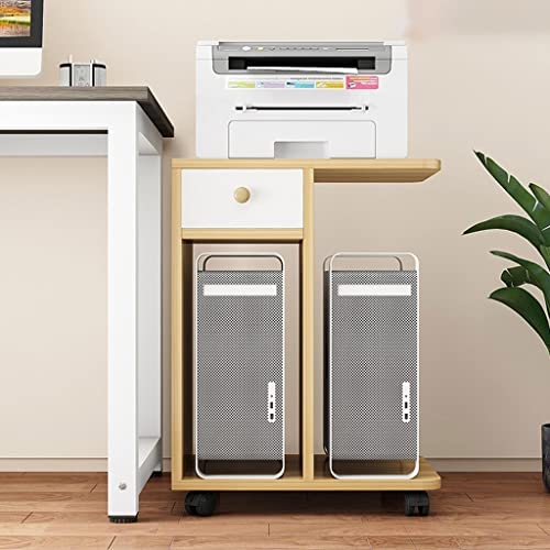 LOVULIFE Computer Tower Stand with Lockable Wheels - Black