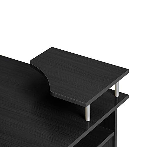 Merax Computer Desk Study Writing Table for Home Office with 47.2 inch Workstation, Pull-Out Keyboard Tray and Drawers, White