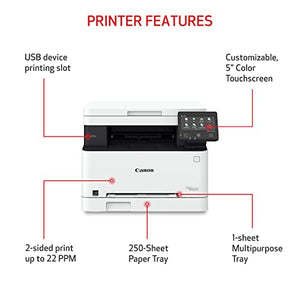 Canon Color imageCLASS MF653Cdw Wireless Laser Printer - Multifunction, Duplex, Mobile-Ready - White