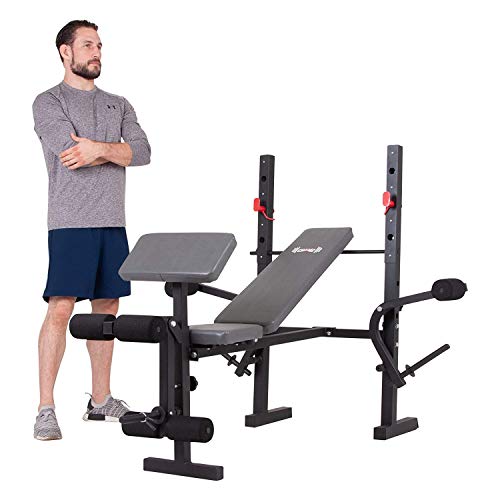 Body Champ Standard Weight Bench, Exercise and Weightlifting Bench, Adjustable Incline Seat