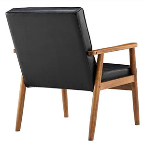 75 x 69 x 84) cm 400 lbs League Executive Guest Chair Guest Reception Chairs Wooden Lounge Chair Mid-Century Button Tufted Arm Chair Retro Accent Single Sofa Chair Seat