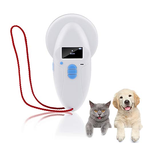 Pet Microchip Scanner, RFID Chip Reader Scanner 134.2Khz Animal Pet Microchip Recognition Reader for Pet Animal Cat Dog Microchips Transponders in Cushioned Case