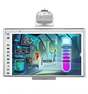 SMART Electronic Interactive Dry Erase Board (6ft x 4ft) with NEC UM330X Short Throw Projector