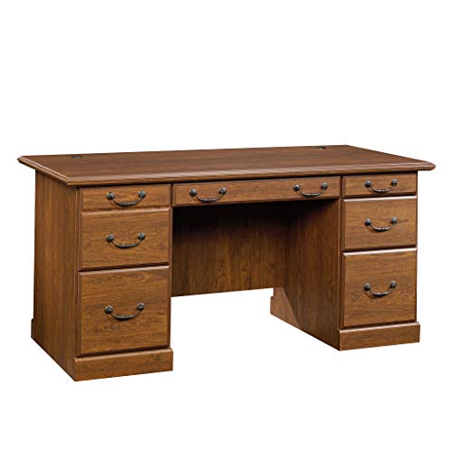 Sauder 418646 Orchard Hills Executive Desk, L: 64.33" x W: 29.53" x H: 30.28", Milled Cherry finish