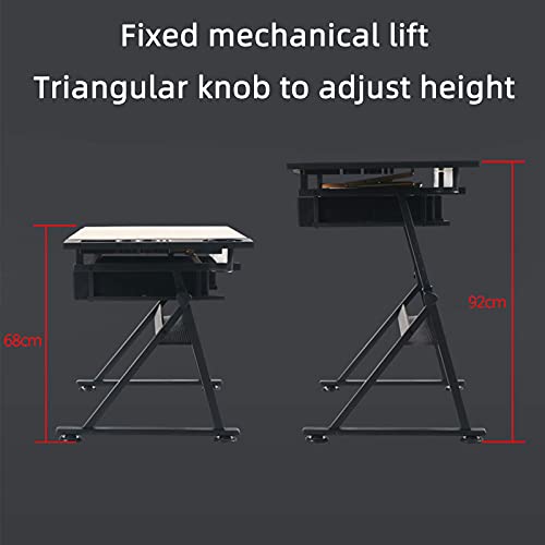 FLaig Drawing Table Artist Desk with Tilted Tabletop and Storage Drawers