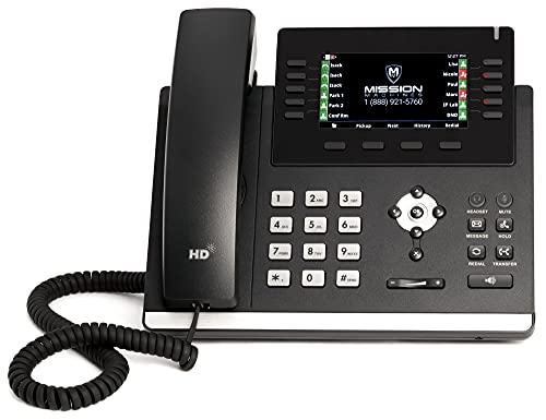 MM MISSION MACHINES Business Phone System: Professional Pack - Auto Attendant/Voicemail, Cell & Remote Extensions, Call Recording - 2 Months Service (4 Phone Bundle)