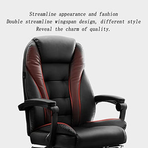 HUIQC Managerial Executive Office Chair with Linkage Armrest and Footrest, Adjustable Height - Ergonomic Computer Gaming Swivel Seat