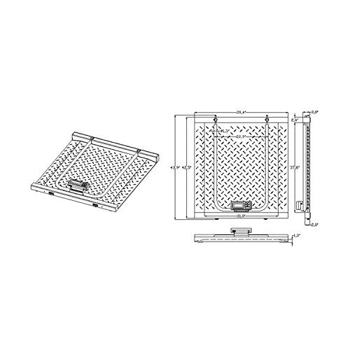 Tree Scales Portable Large Digital Wheelchair and Drum Scale - 800 Lbs X 0.2 Lbs