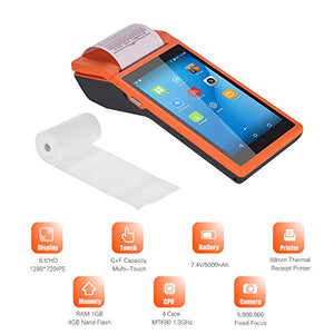 Aibecy All in One Handheld PDA Printer Smart POS Terminal Wireless Portable Printers Intelligent Payment Terminal Function BT/WiFi/USB OTG/ 3G Communication