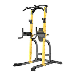 DSWHM Fitness Equipment Strength Training Equipment Strength Training Dip Stands Adjustable Power Tower Pull Up Bar Tower Dip Stands Multifunctional Single Parallel Bars Workout Machine