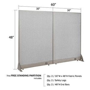 GOF Freestanding Office Partition - Large Fabric Room Divider Panel, 60" W x 48" H