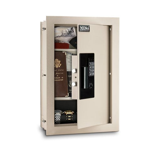 Mesa Safe Company Model MAWS2113E Electronic Wall Safe, Cream