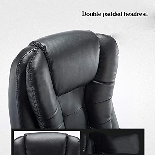 Generic Reclining Leather Boss Chair Home Office Lift Swivel Chair (Brown)