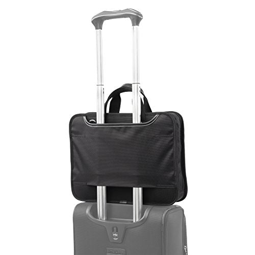 Travelpro Platinum Elite-Slim Business Laptop Briefcase, Shadow Black, 16-Inch