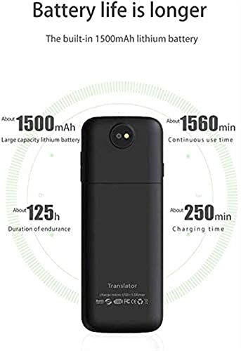 Portable Language Translator Device 83 Languages Real-time Voice Text Photo Translation Black