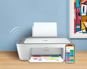 HP DeskJet 2755e Wireless Color All-in-One Printer, Print Scan Copy, Wireless Printing, Dual-Band Wi-Fi, LCD Display, 1200X 1200dpi, W/Silmarils Printer Cable