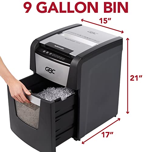 GBC Auto Feed+ Paper Shredder, 100 Sheet Capacity, Micro-Cut - 100M (WSM1757603)