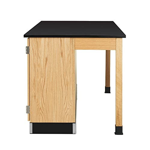 Diversified Woodcrafts Kinetic 2 Student Classroom Lab Station, 68"W x 36"D x 36"H, Epoxy Resin Top, Solid Oak, Made in The U.S.A.