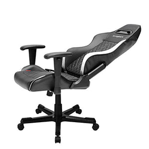 DXRacer Drifting Series OH/DF73/NW Racing Seat Office Chair Gaming Ergonomic adjustable Computer Chair with - Included Head and Lumbar Support Pillows (Black, White)