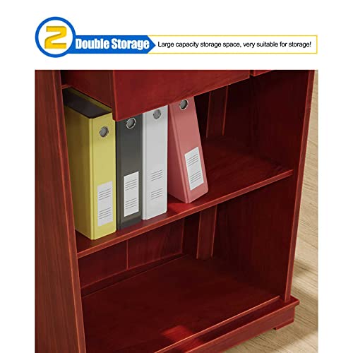Luxury Wood Podium with Wide Reading Surface - Heavy Duty (White)
