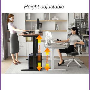 SanzIa Electric Standing Desk Adjustable Height Computer Workstation with 4 Memory Keyboard, Dual Motor - Brown, 120 * 60cm