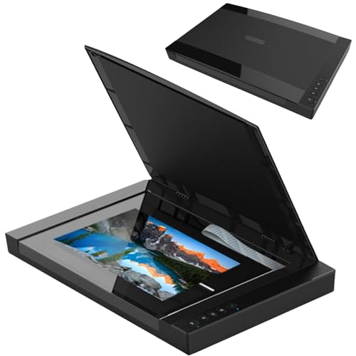 QINTH Large Format Flatbed Scanner, A3 Photo Scanner, 2400 DPI, Auto-Scan, Document & Book Scanner - Ideal for Library & School, Windows & iOS Compatible