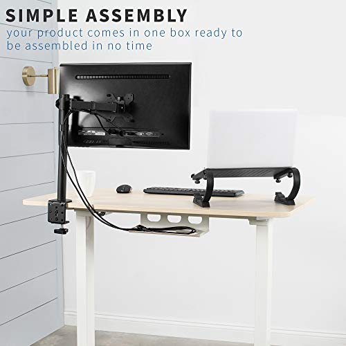 VIVO Electric Height Adjustable 44 x 24 inch Stand Up Desk, Complete Standing Workstation with Memory Controller, Light Wood Table Top and White Frame, DESK-E144C