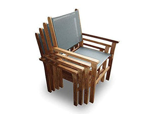 Royal Teak Collection CAPN Captiva Sling Stacking Chair, Navy