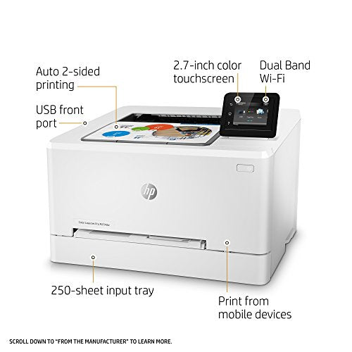 HP LaserJet Pro M254dw Wireless Color Laser Printer, Amazon Dash Replenishment ready (T6B60A)