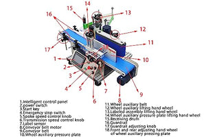 HQHAOTWU Automatic Round Bottle Labeling Machine